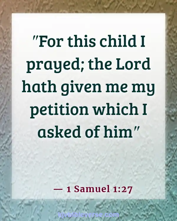 Bible Verses About Mothers Love For Son (1 Samuel 1:27)