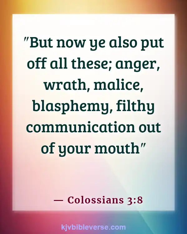 Bible Verses About Not Fighting Back (Colossians 3:8)
