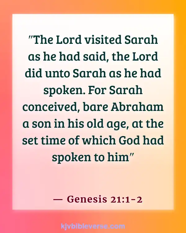 Bible Verses About Mothers Love For Son (Genesis 21:1-2)