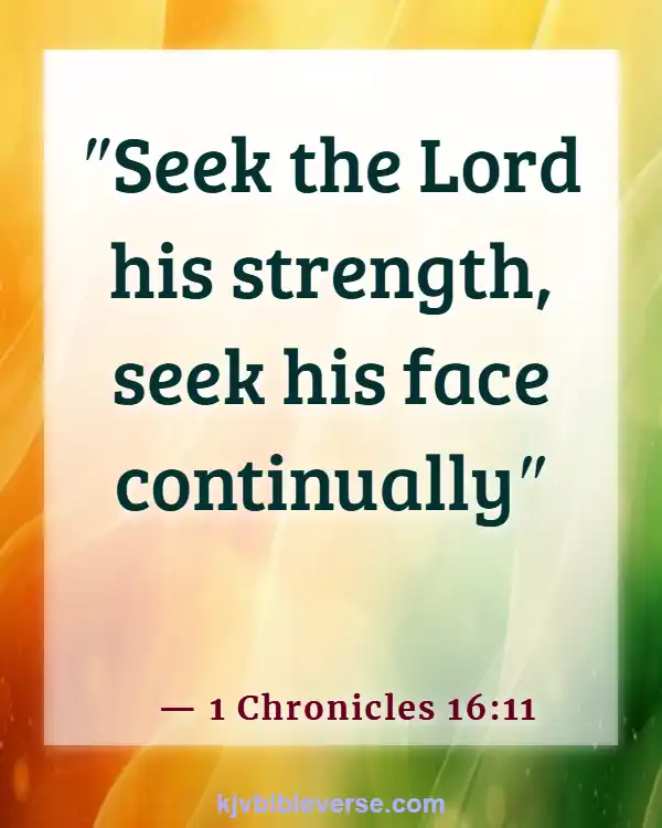 Bible Verse God Is Our Help In Times Of Trouble (1 Chronicles 16:11)