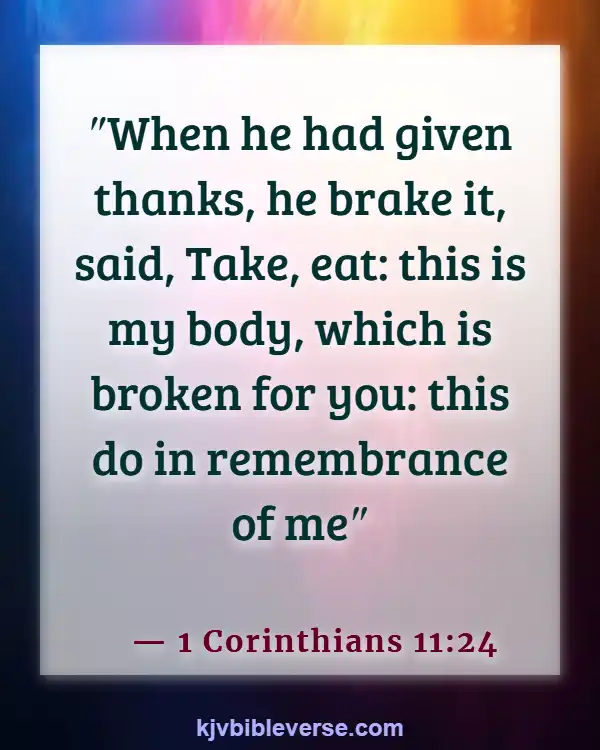 Bible Verses About Food Blessings (1 Corinthians 11:24)