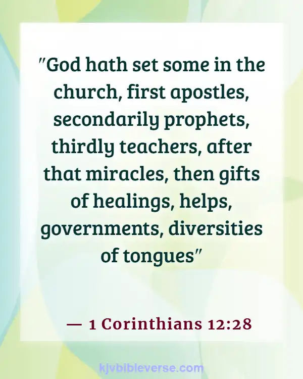 Bible Verses About Parts Of The Body Working Together (1 Corinthians 12:28)