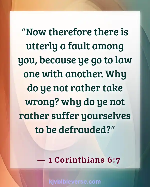 Bible Verse About Settling Out Of Court (1 Corinthians 6:7)