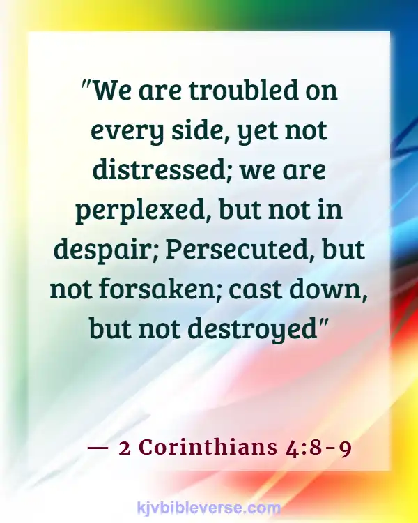 Bible Verses About Challenges At Work (2 Corinthians 4:8-9)