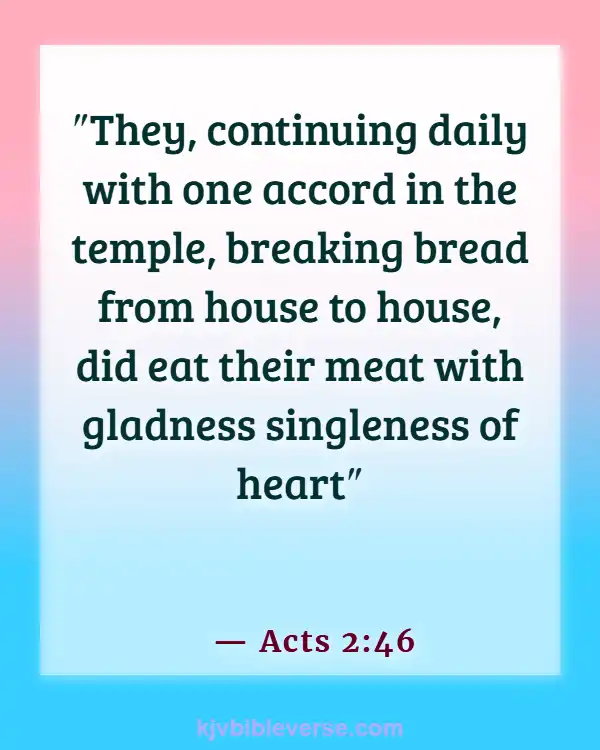 Bible Verses About Food Blessings (Acts 2:46)