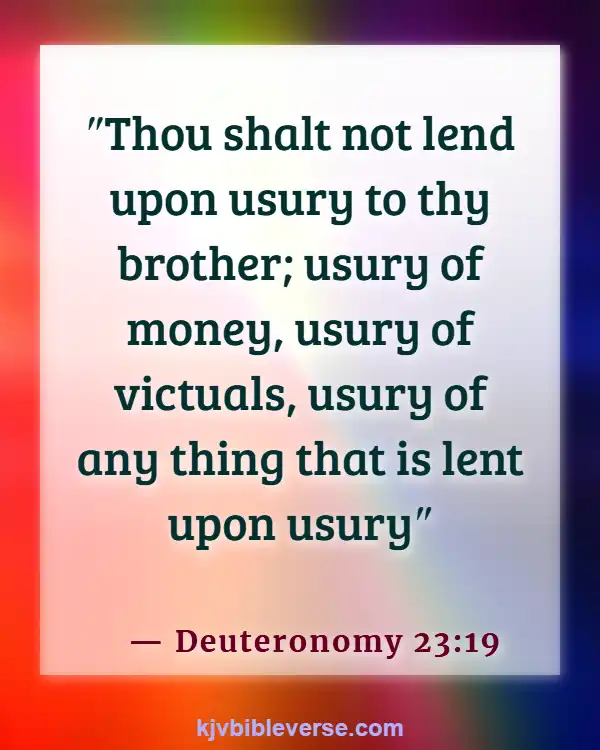 Bible Verses About Borrowing Money With Interest (Deuteronomy 23:19)