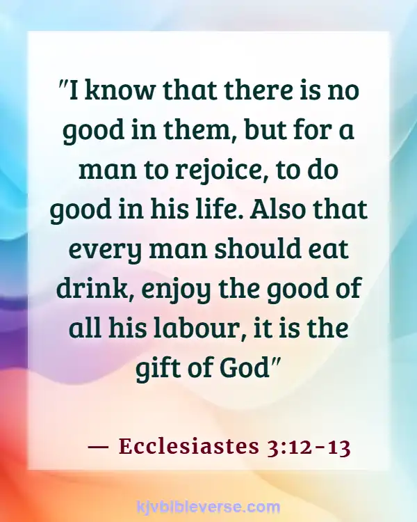 Bible Verses About Promotion At Work (Ecclesiastes 3:12-13)