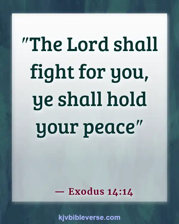 Bible Verses For Protection At Work (Exodus 14:14)