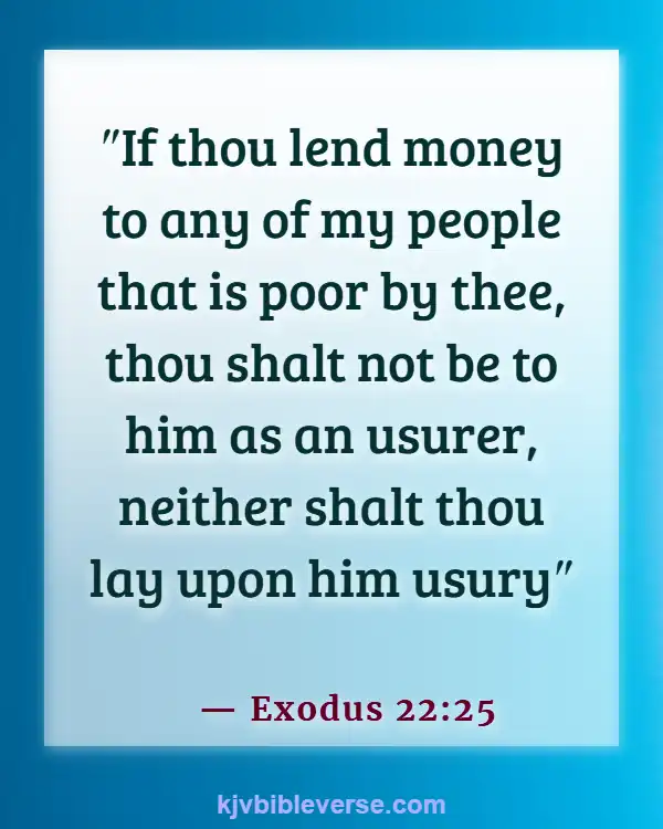 Bible Verses About Borrowing Money With Interest (Exodus 22:25)