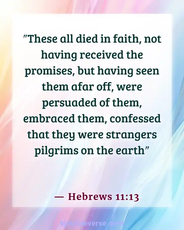 Bible Verse The World Is Not Our Home (Hebrews 11:13)