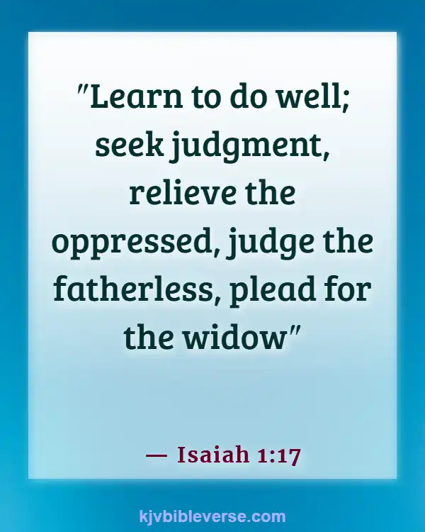 Bible Verse About Standing Up For What Is Right (Isaiah 1:17)