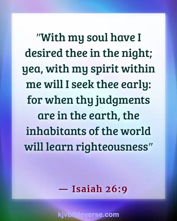 Bible Verse About Seeking God Early In The Morning (Isaiah 26:9)
