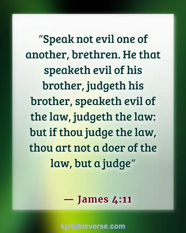 Bible Verses About Mocking Others (James 4:11)