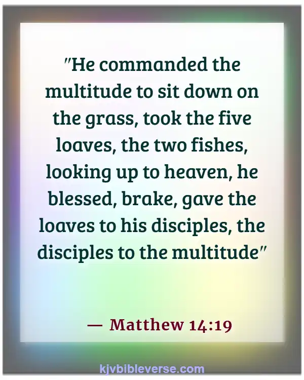 Bible Verses About Food Blessings (Matthew 14:19)