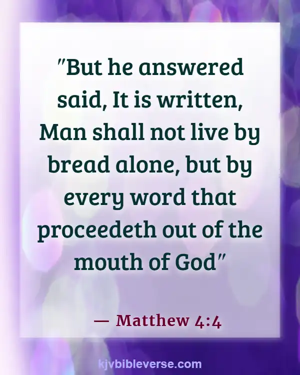 Be Careful What You Feed Your Mind Bible Verses (Matthew 4:4)
