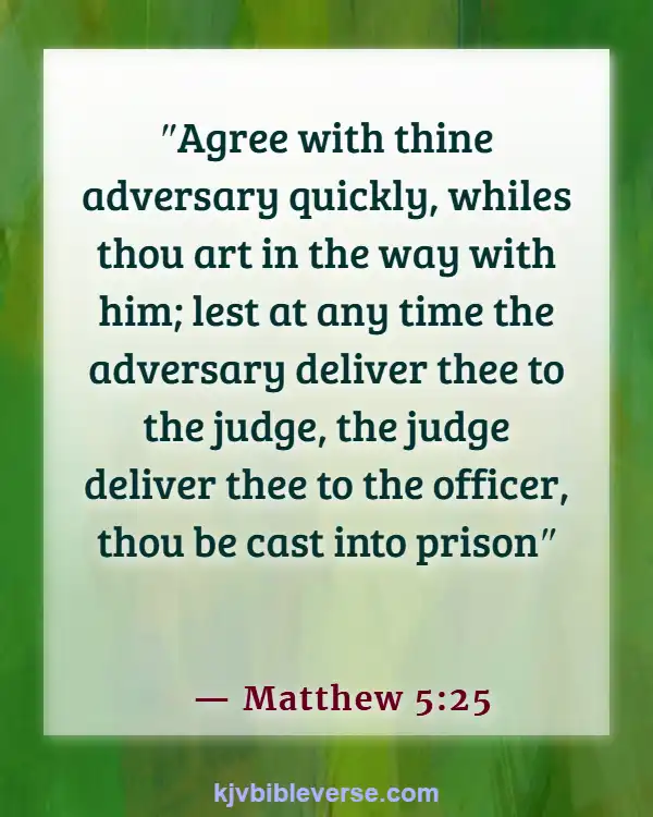 Bible Verse About Settling Out Of Court (Matthew 5:25)