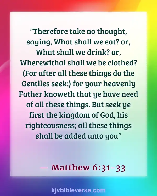 Bible Verse About Father Providing For Family (Matthew 6:31-33)