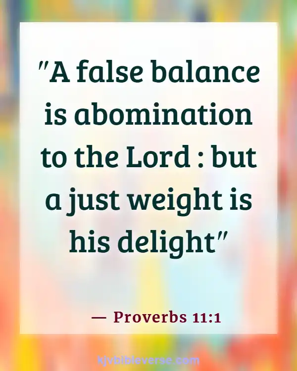 Bible Verse About Excellence In Work (Proverbs 11:1)