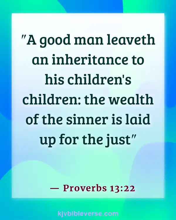 Bible Verse About Father Providing For Family (Proverbs 13:22)