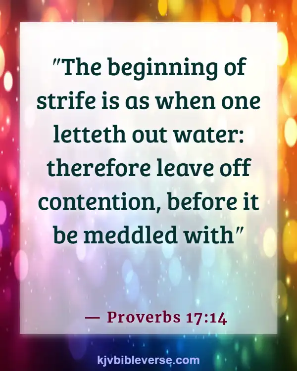 Bible Verses About Walking Away From An Argument (Proverbs 17:14)