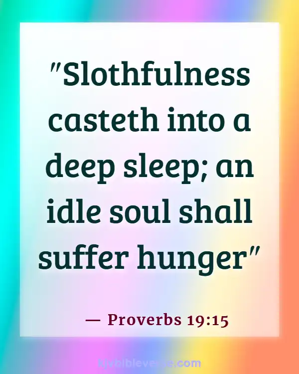Bible Verse About Laziness Being A Sin (Proverbs 19:15)