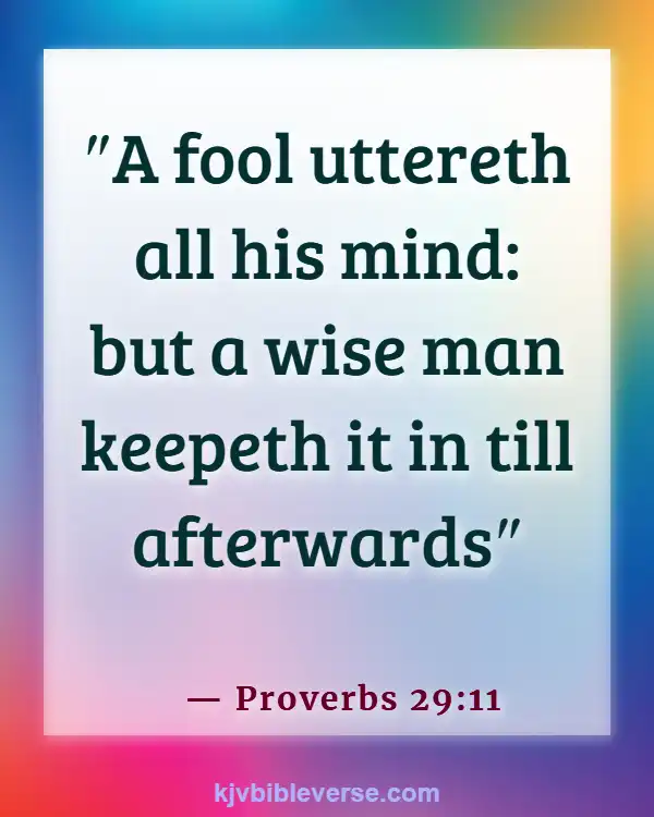 Bible Verses About Walking Away From An Argument (Proverbs 29:11)